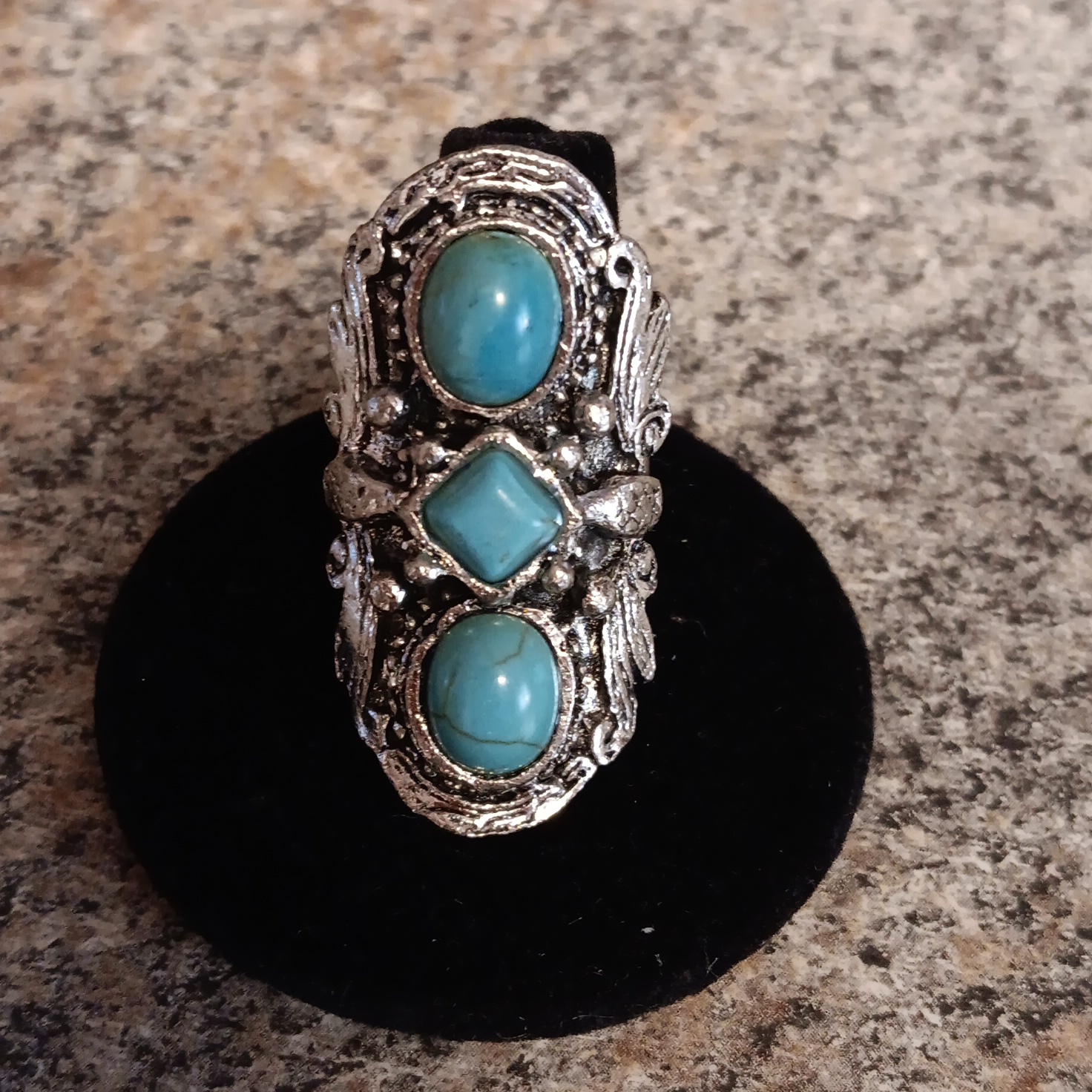 Blue Adjustable Ring